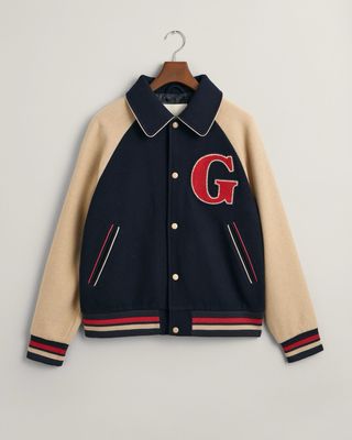 Chaqueta Gant Varsity Azul y Beige