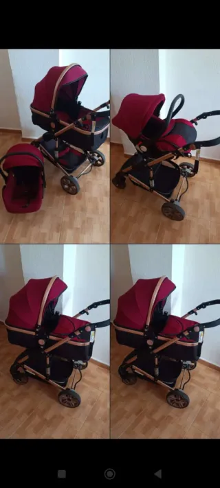 Carrito de bebé 3 piezas