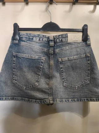 Falda pantalón denim Stradivarius T.38