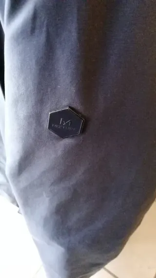 Giaccone uomo blu con cappuccio