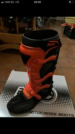 Botas Motocross Raven Negras y Naranjas nuevas