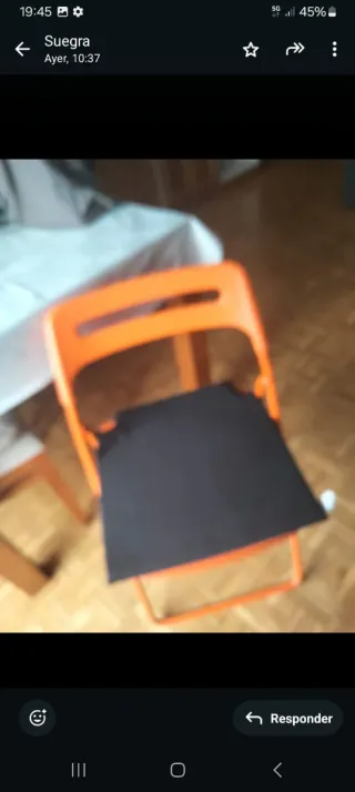 Ikea 5 Sillas Plegables Naranjas