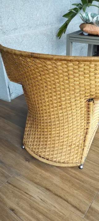 2 Sillones Butacones Mimbre Grandes