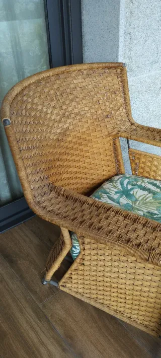 2 Sillones Butacones Mimbre Grandes