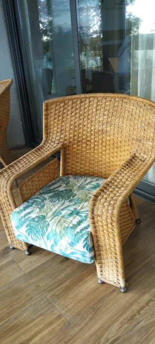 2 Sillones Butacones Mimbre Grandes
