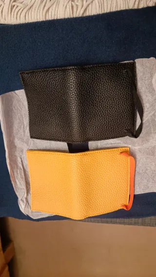 2 Porta carte in pelle