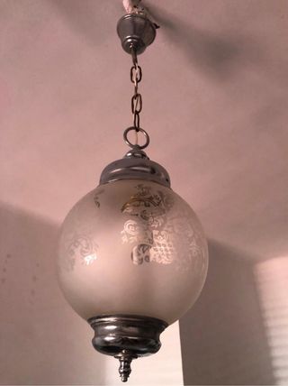 Lampara de techo Cristal metal