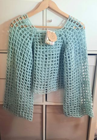 Jersey Crochet Teal