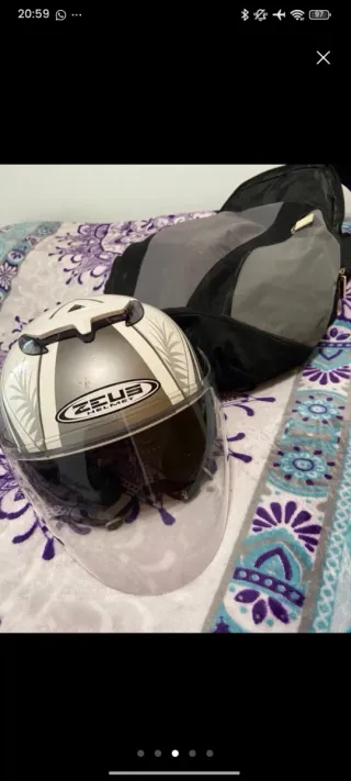 Casco Moto Jet Zeus Doble Visera Solar