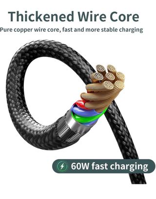 Cavo USB-C 3-in-1 60W Universale 60w Intrecciato