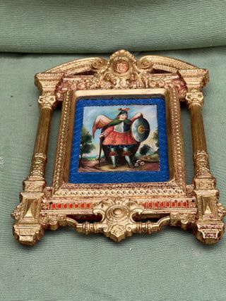 Miniatura Arcángel San Miguel Escuela Cuzqueña