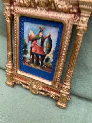 Miniatura Arcángel San Miguel Escuela Cuzqueña