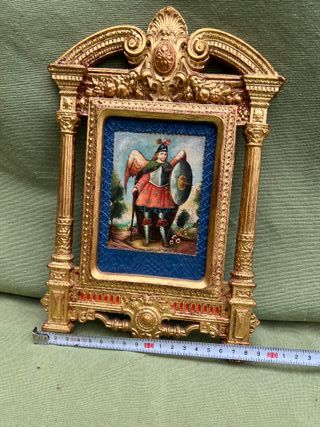 Miniatura Arcángel San Miguel Escuela Cuzqueña