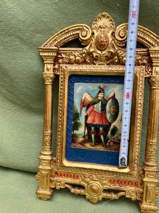 Miniatura Arcángel San Miguel Escuela Cuzqueña