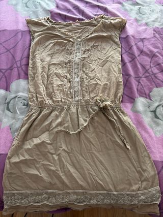 Vestido beige talla 40