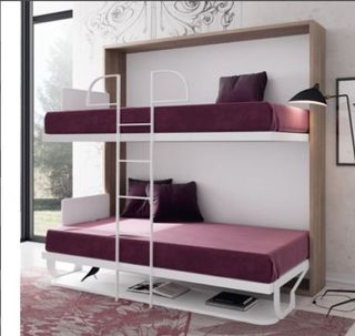 LITERA ABATIBLE PLEGABLE CON ESCRITORIO INCORPORAD