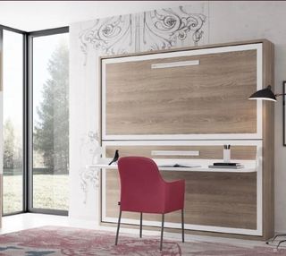 LITERA ABATIBLE PLEGABLE CON ESCRITORIO INCORPORAD