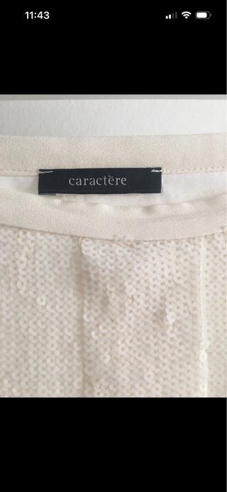 Falda Caractere Beige/Blanca Seda