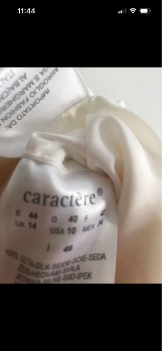 Falda Caractere Beige/Blanca Seda