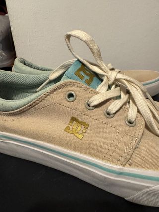Bambas DC Shoes Mujer Talla 39 Beige/Turquesa