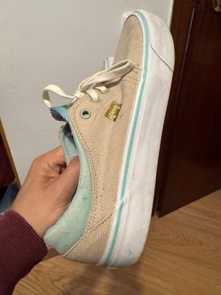 Bambas DC Shoes Mujer Talla 39 Beige/Turquesa