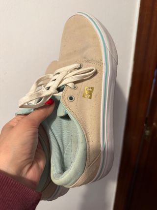 Bambas DC Shoes Mujer Talla 39 Beige/Turquesa