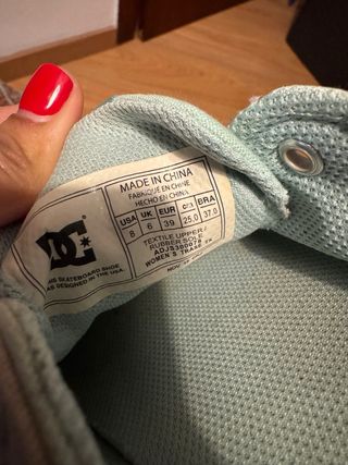 Bambas DC Shoes Mujer Talla 39 Beige/Turquesa