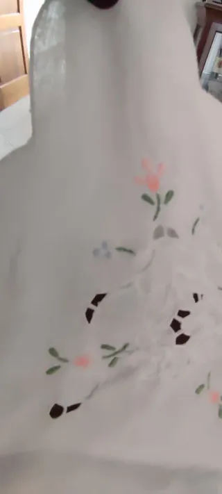 Centro misto lino bianco