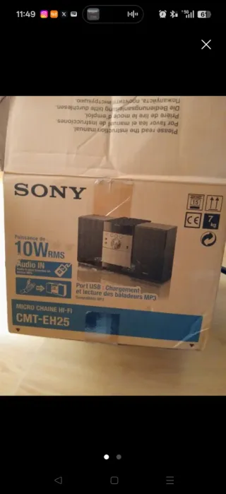 Minicadena Sony CMT-EH25 MP3 CD USB