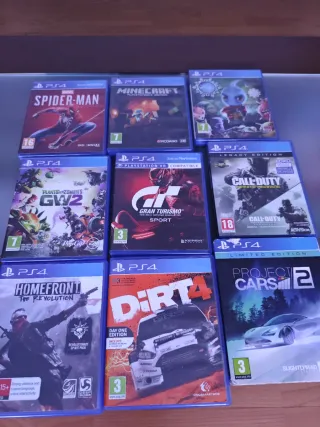 PS4 Juegos: Spider-Man, Minecraft, Dirt 4, y más