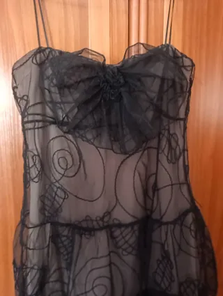 Vestido negro largo ceremonia