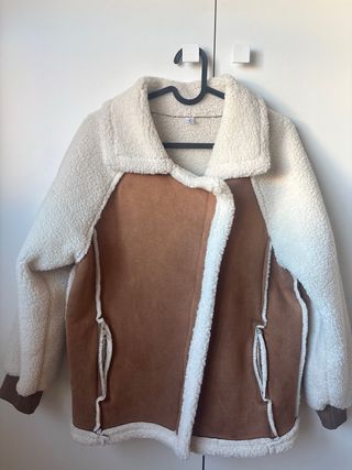 Chaqueta borrego efecto ante