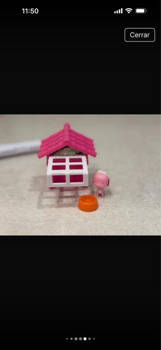 Casa de muñecas barriguitas rosa con accesorios