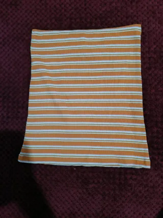 Blusa Mango Talla M Rayas Naranja