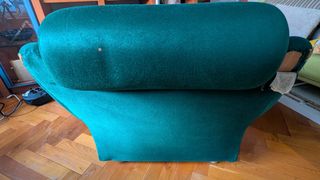 Pareja de sofá individuales retro verde