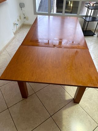 Mesa de comedor extensible con 6 sillas + mesa aux