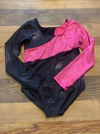 Maillot Gimnasia Rítmica Negro y Rosa