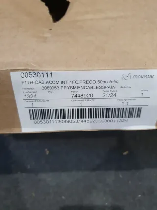 Acometida Fubra óptica 30 y 50m