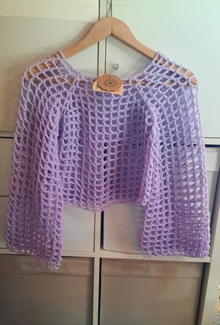 Jersey Crochet lila