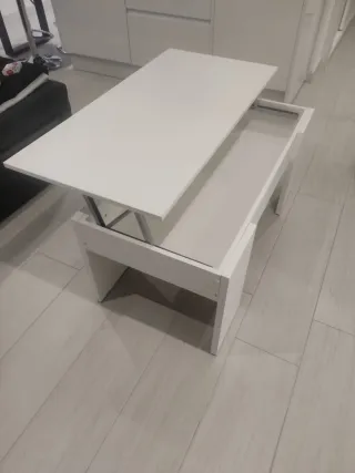 Mesa elevable blanca