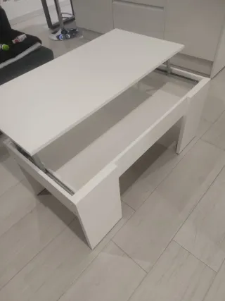 Mesa elevable blanca
