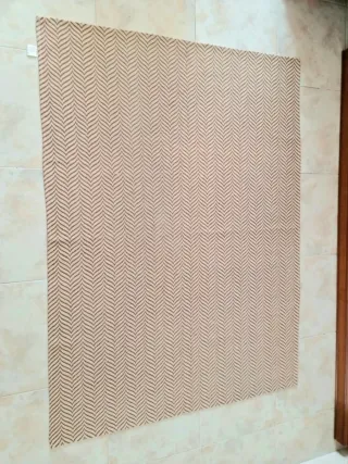 Alfombra salón beige y marrón