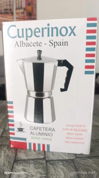 Cafetera Aluminio Cuperinox 12 tazas