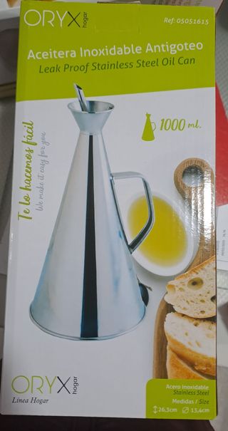 Aceitera Inoxidable Antigoteo 1000ml