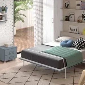 HABITACIÓN CON CAMA ABATIBLE VERTICAL 135×190 WIN