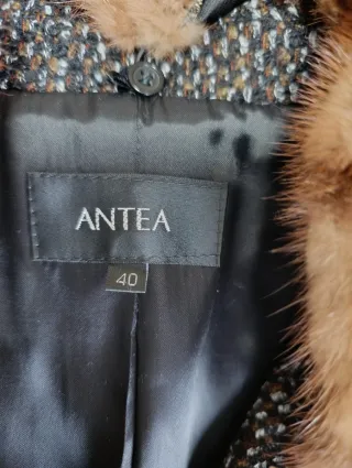 Abrigo ANTEA Multicolor con cuello de pelo