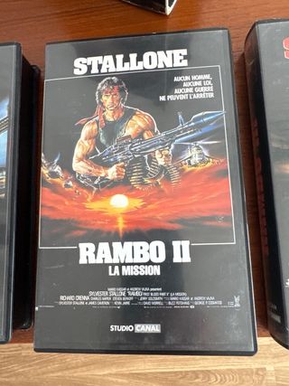 Trilogía Rambo VHS Caja Completa