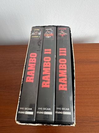 Trilogía Rambo VHS Caja Completa