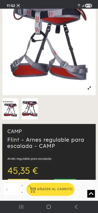 Arneses escalada y alpinismo mujer.