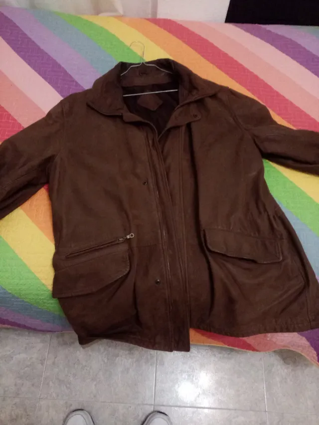 Chaquetón YSL Marrón piel